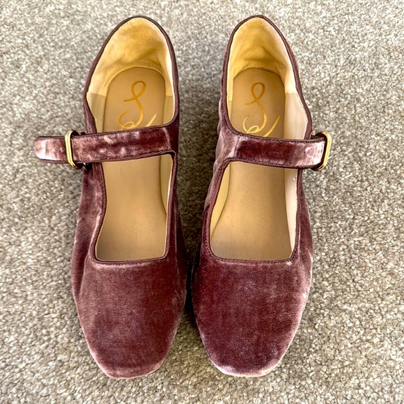 SAM EDELMAN velvet mary jane flats size 8 - Picture 2 of 6